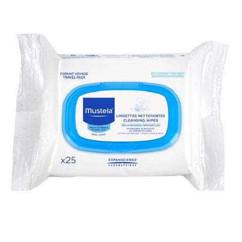 Mustela Мокри кърпички за бебета и деца за нормална кожа x25 броя