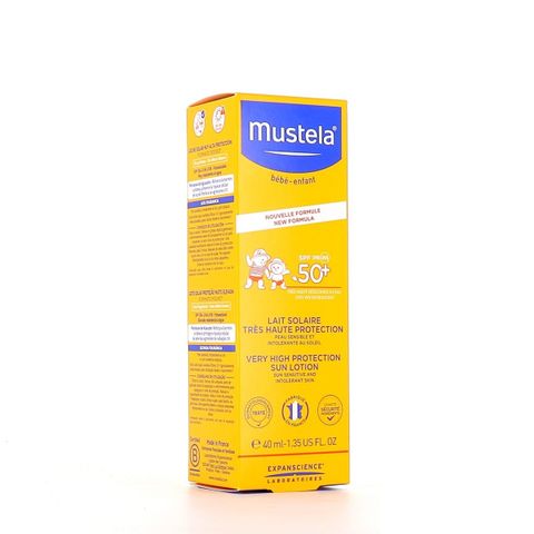Mustela Слънцезащитен лосион за лице и тяло за бебета и деца SPF50+ x40 мл