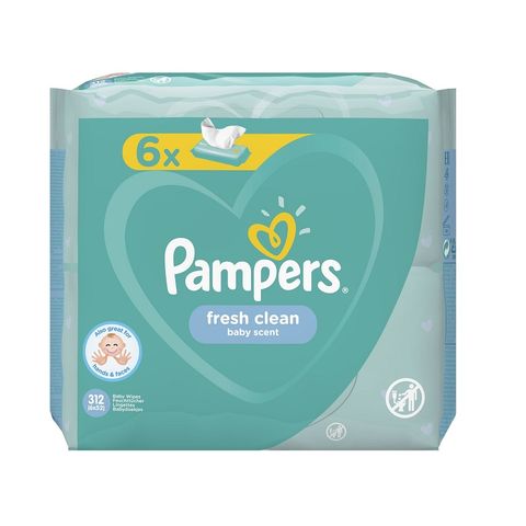Pampers Fresh Clean Baby Scent Мокри кърпи 6х52 броя