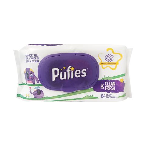 Pufies Fresh Aloe Vera Бебешки мокри кърпи с алое вера х64 броя