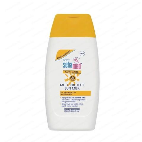 Sebamed Baby Sun Care Multi Protect Sun Milk Бебе слънцезащитно мляко за тяло SPF 50 x200 мл