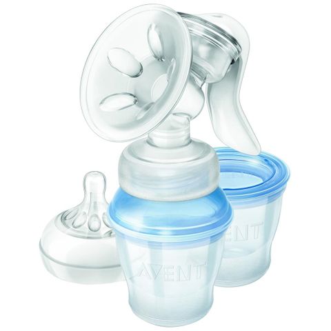 Avent Comfort Ръчна помпа за изцеждане на кърма с комплект чаши