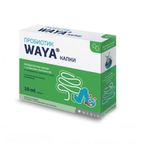 Waya Пробиотични капки с Lactobacillus rhamnosus за новородени, кърмачета и деца х10мл