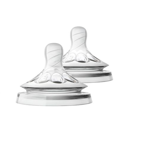 Avent Natural Medium Биберон с две дупки за деца над 3 месеца x2 броя