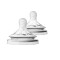 Avent Natural Medium Биберон с две дупки за деца над 3 месеца x2 броя