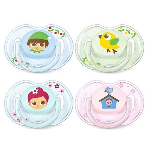 Avent Classic Ортодонтична залъгалка силикон за деца от 0 до 6 месеца x2 броя