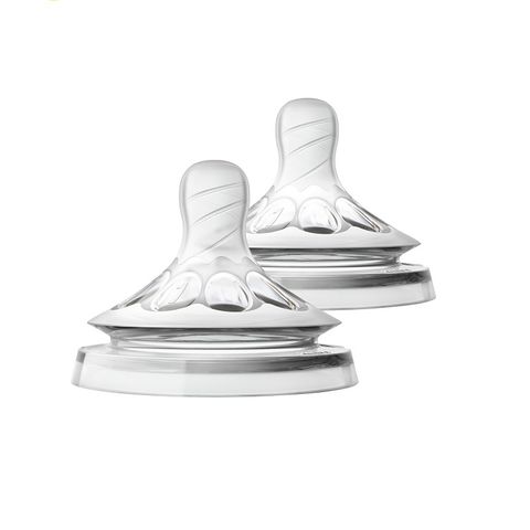 Avent Natural Биберон за новородено с една дупка x2 броя