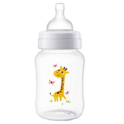 Avent Anti-Colic Бутилка за хранене против колики с биберон Classic Slow с две дупки за деца над 1 месец x260 мл