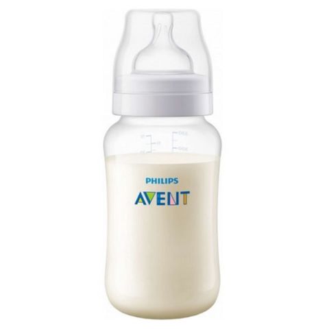 Avent Classic+ Бутилка за хранене против колики с биберон Classic със среден поток за деца над 3 месеца x330 мл
