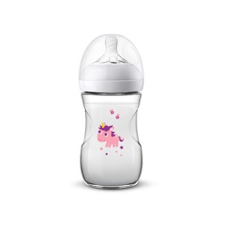 Avent Natural Бутилка за хранене с биберон Natural Slow с една дупка за деца над 1 месец x260 мл