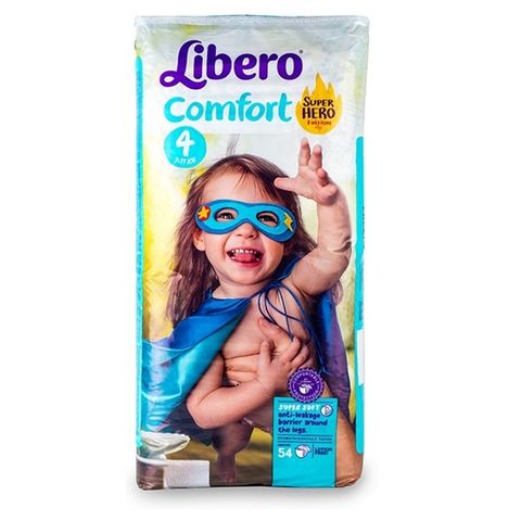 Libero Comfort Super Hero Edition 4 Maxi Пелени за бебета и деца 7-11кг х54 броя