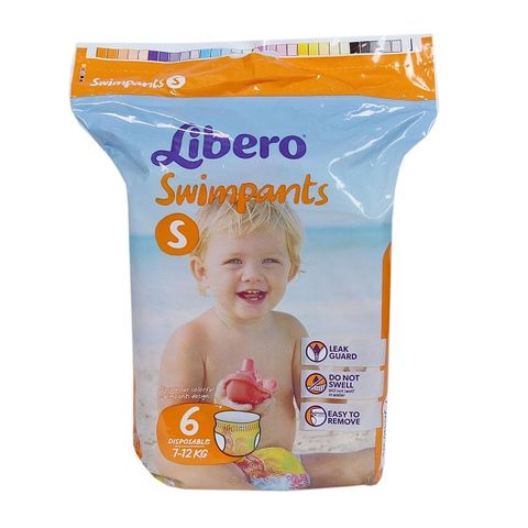 Libero Swimpants S Гащички за Плуване за бебета и деца 7-12кг х6 броя
