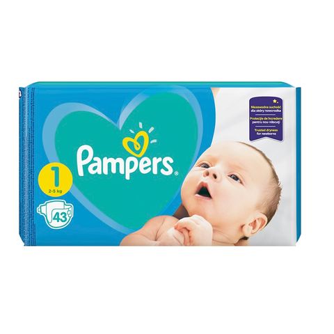 Pampers Active Baby 1 Newborn Пелени за деца от 2 до 5 килограма х43 броя