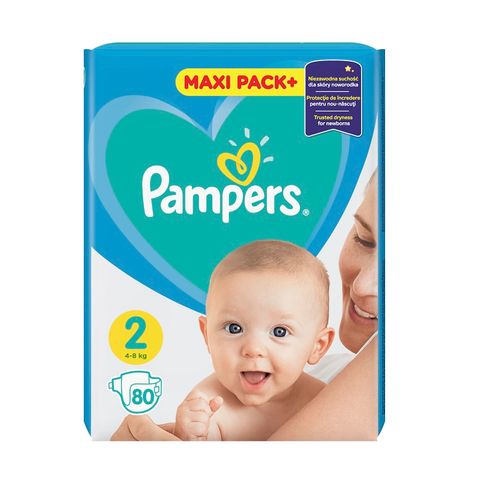 Pampers Active Baby 2 Maxi Pack+ Пелени за деца от 4 до 8 килограма x72 броя