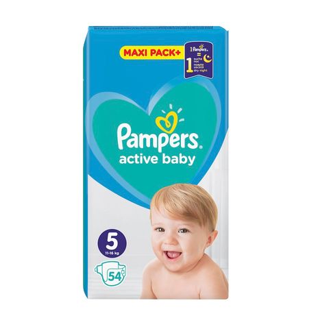 Pampers Active Baby 5 Maxi Pack+ Пелени за деца от 11 до 16 килограма x50 броя