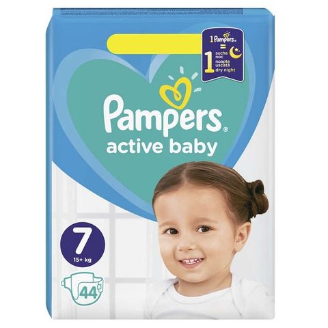 Pampers Active Baby 7 Maxi Pack+ Пелени за деца над 15 килограма x44 броя