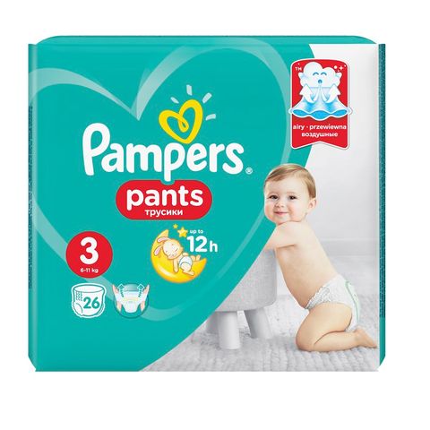 Pampers Pants 3 Пелени-гащи за бебета и деца 6-11кг х26 броя