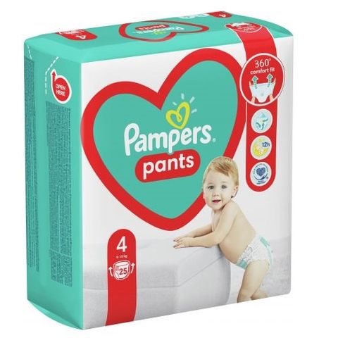 Pampers Pants 4 Maxi Пелени-гащи за бебета и деца от 9 до 15 килограма x25 броя
