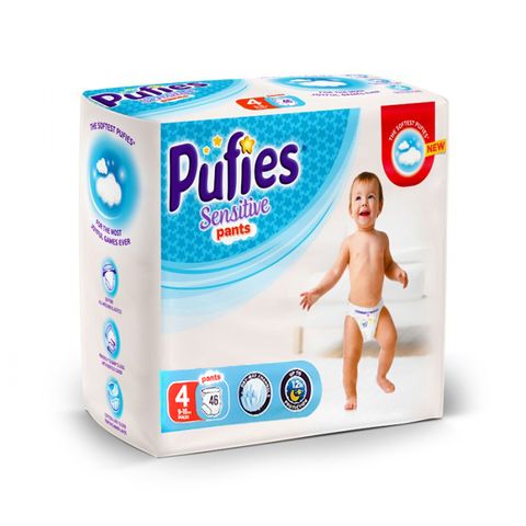 Pufies Sensitive Pants 4 Maxi Бебешки пелени тип гащички за деца от 9 до 15 килограма x46 броя