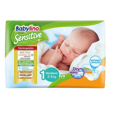 Babylino Sensitive 1 Newborn Пелени за бебета 2-5кг х28 броя