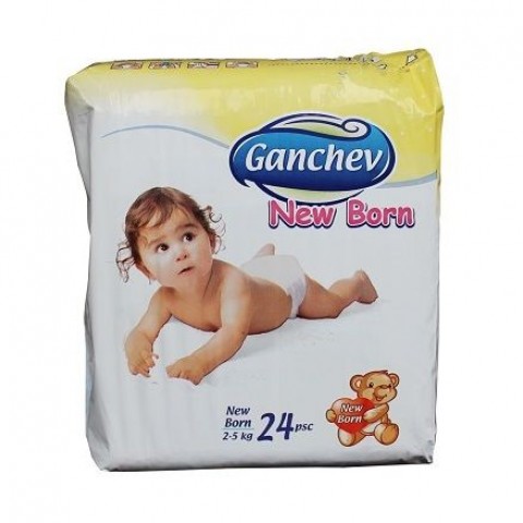Ganchev Baby New Born Пелени за бебета 2-5кг х24 броя