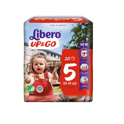 Libero Up&Go 5 Maxi+ Гащички за бебета и деца от 10 до 14 килограма x20 броя
