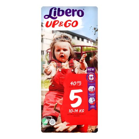 Libero Up&Go 5 Maxi+ Гащички за бебета и деца от 10 до 14 килограма x40 броя